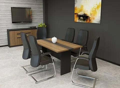 میز و صندلی اداری نیلپر؛ بزرگ ساده 2 نوع ارگونومیک مدیریتی MDF