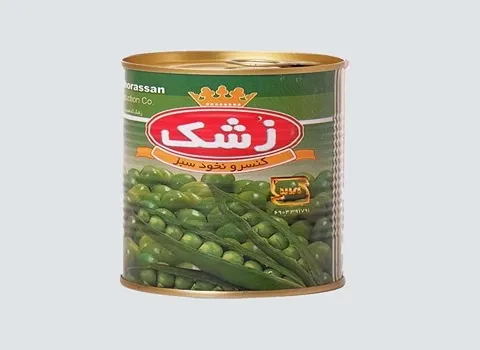 کنسرو نخود فرنگی زشک؛ صنعتی پتاسیم آهن کاهش قند خون (250 750) گرمی