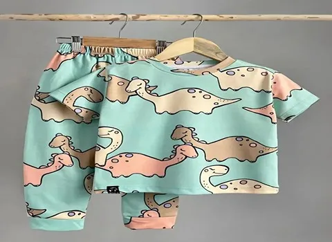 لباس بچه گانه راحتی تابستانی؛ تیشرت شلوار خنک 2 جنس لنین نخ پنبه