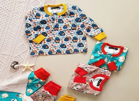 پوشاک کودک نیلی؛ تریکو ضخیم (6 12) ماهه سازگار پوست