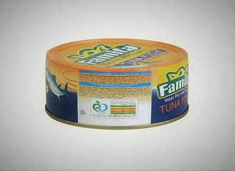 تن ماهي فاميلا؛ روغن سویا پروتئین فسفر امگا 3 