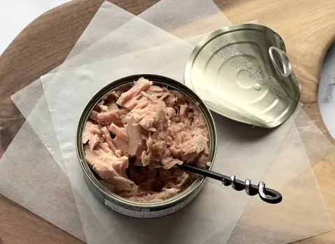 ماهی تن تازه (تن ماهی) طعم دار ساده 4 نوع فلفلی شویدی دودی زیتونی 180 گرمی