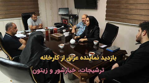 بازدید نماینده عراق به همراه تاجران آرادی ضریب پروموشن ۱۲ از کارخانه ترشیجات، خیارشور و زیتون