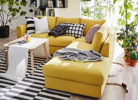 مبلمان راحتی ال؛ کلاسیک مدرن 3 رنگ مشکی قهوه ای طوسی