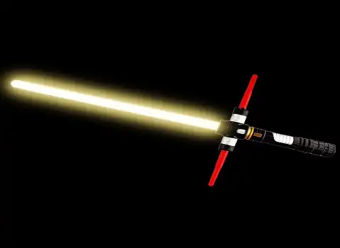 شمشیر لیزری اسباب بازی؛ آبی قرمز بنفش 2 مدل پلاستیکی فلزی