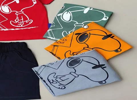 تی شرت کودکان (بلوز) دخترانه پسرانه جنس نخی کتان پلی استر T-shirt