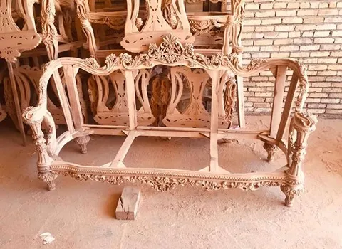 کلاف مبل قم؛ راش گردو مستحکم عمر بالا قابل تعمیر