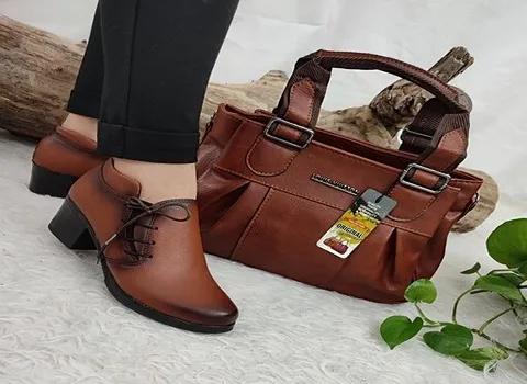 کیف و کفش چرم زنانه اداری؛ پوست مار گاو گوسفند ضخیم leather