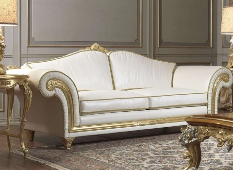 خرید و قیمت مبل کلاسیک سفید طلایی