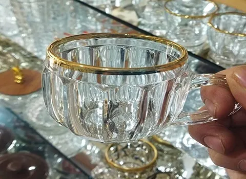 خرید و قیمت انواع لیوان بلوری دسته دار