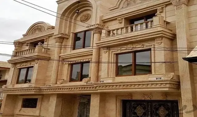 سنگ تراورتن کرم عسلی؛ مناسب معابر حمام قطر 4 سانتی متری