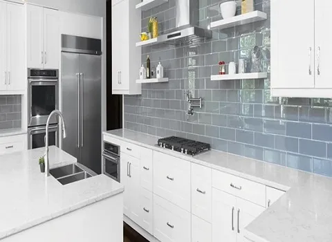 کاشی بین کابینتی نئوکلاسیک؛ مدل چوب سنگ آجری 2 نوع براق مات