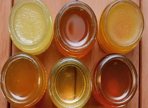 عسل طبیعی نجف آباد؛ کتیرا کهربایی روشن عفونت سرماخوردگی ویتامین (A B C)