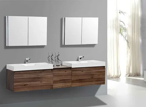 روشویی کابینتی بدون پایه؛ پی وی سی چوبی سنگی سایز متنوع