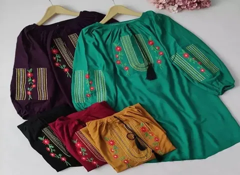 لباس زنانه فری سایز؛ گلدار ساده 2 نوع آستین دار حلقه ای