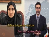 Différents types de réunions pour les représentants
