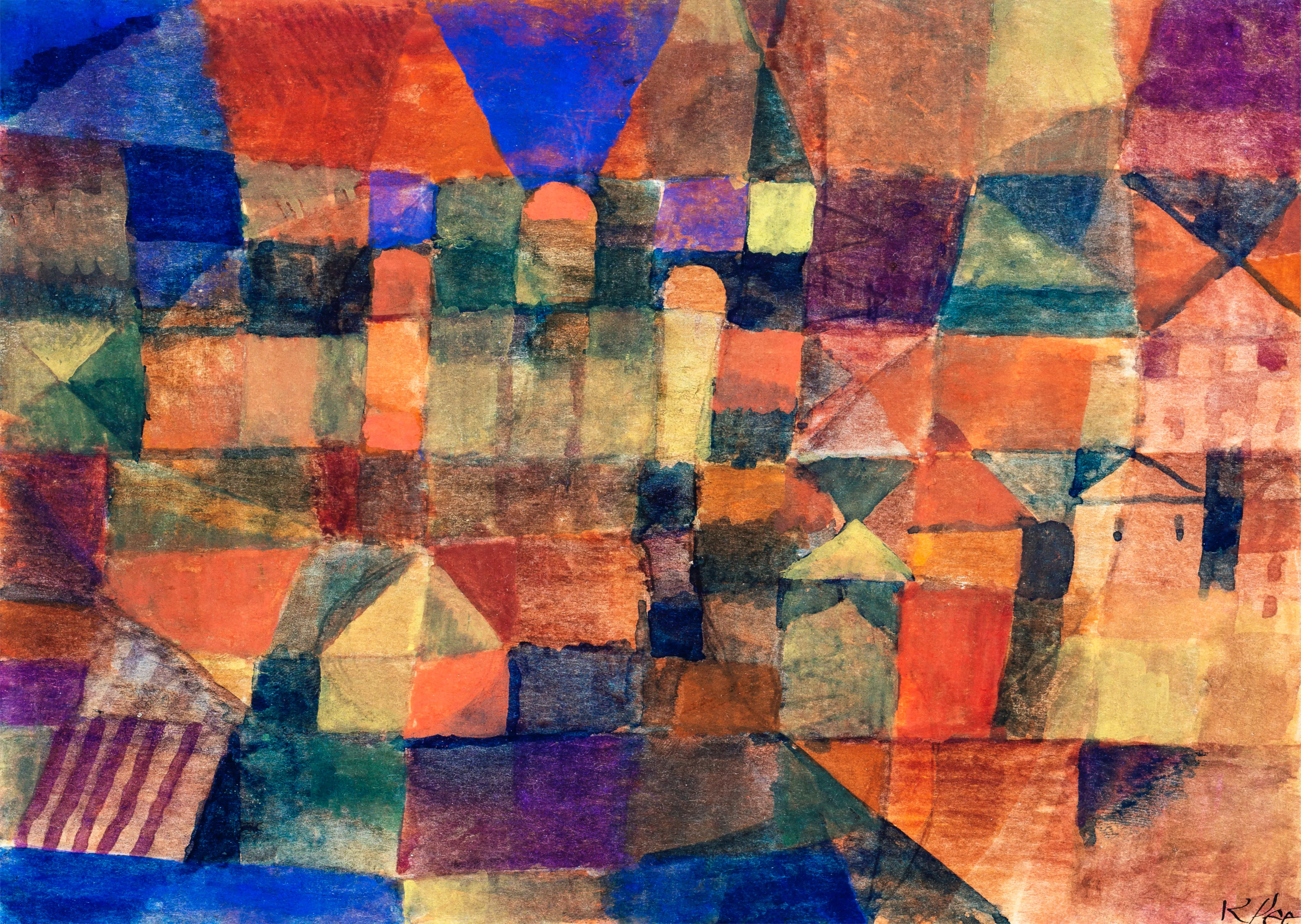 Abstract Citadel in Warm Ochre image 1