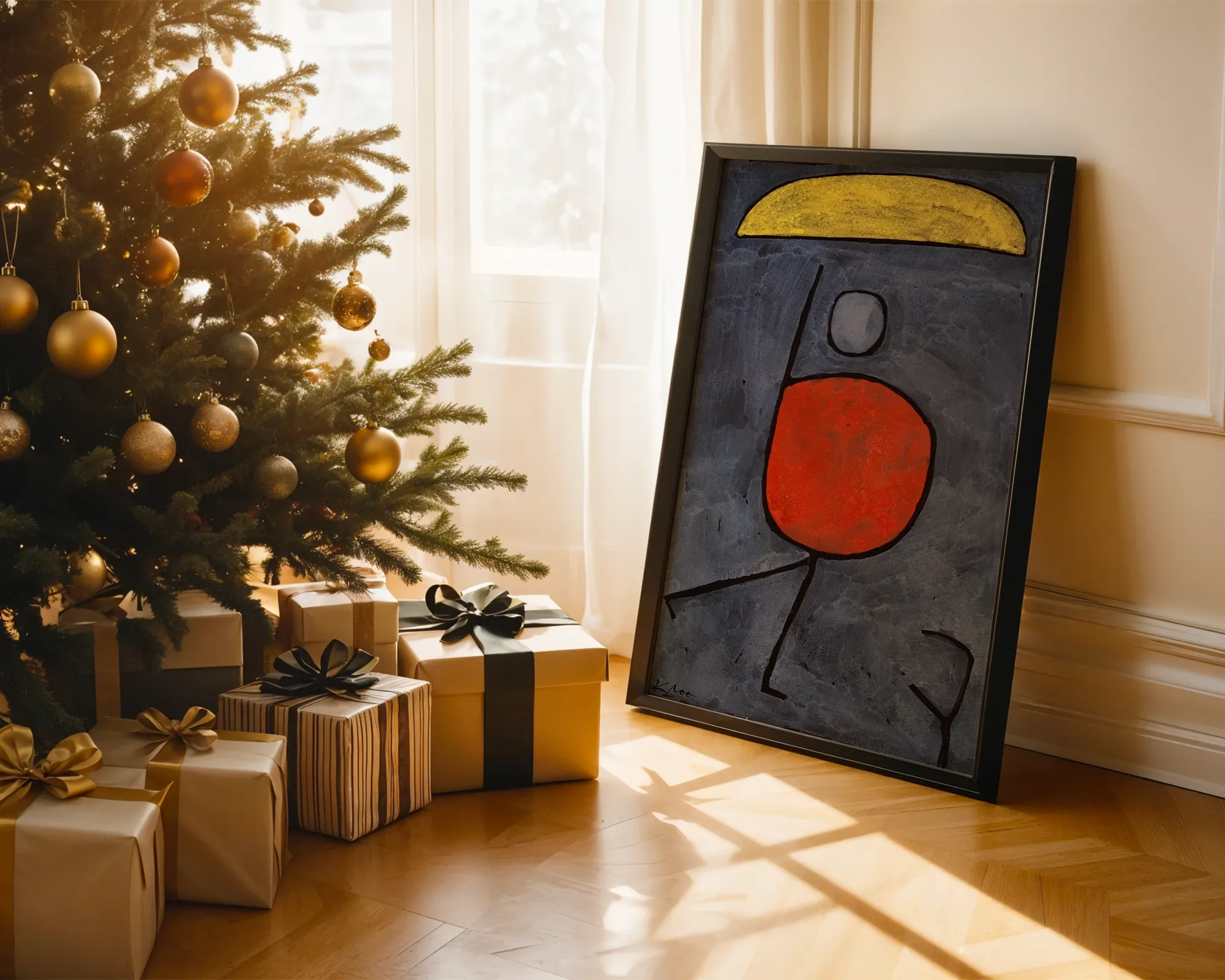Abstract Figure on Blue Ground — room view 2