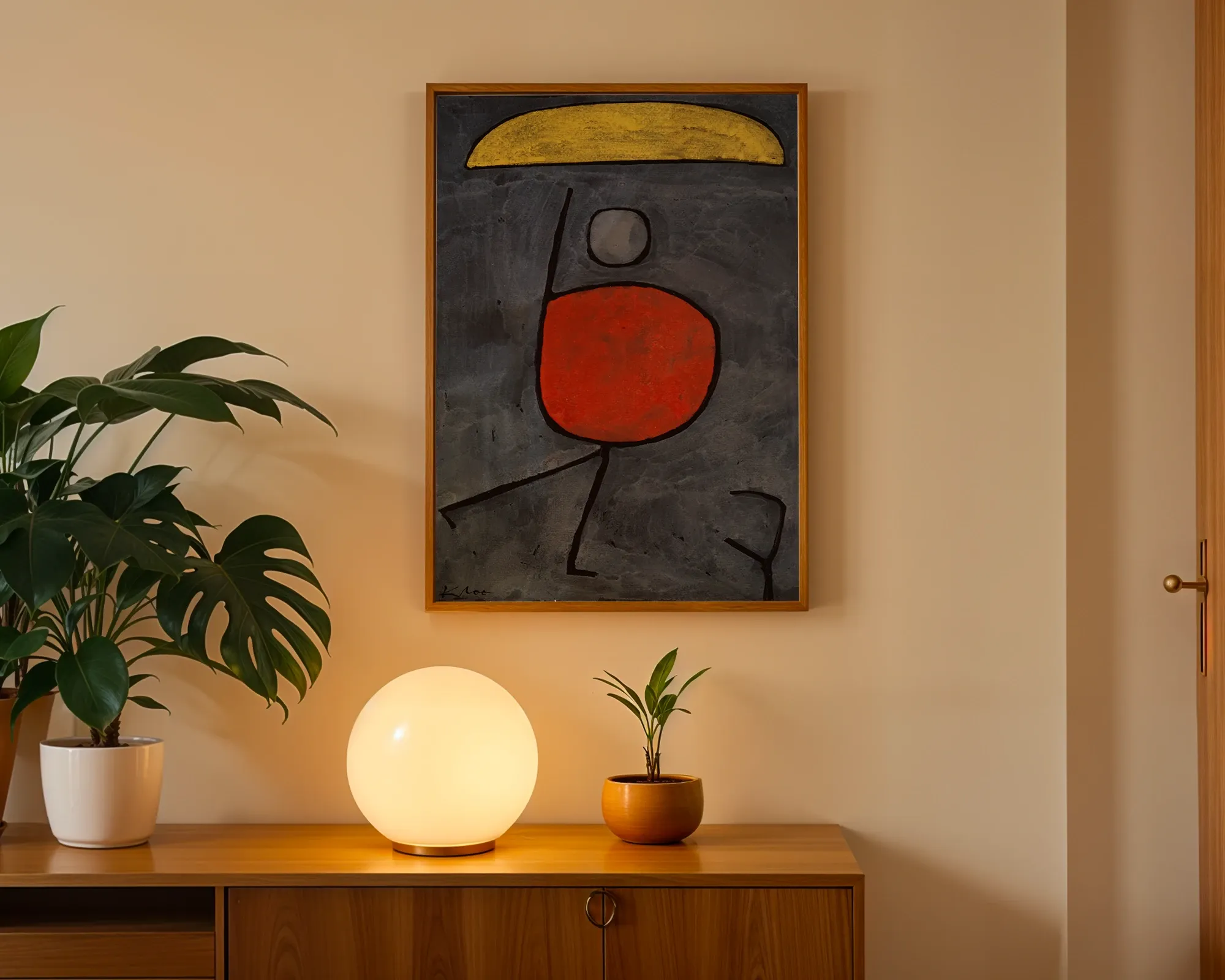 Abstract Figure on Blue Ground — room view 3