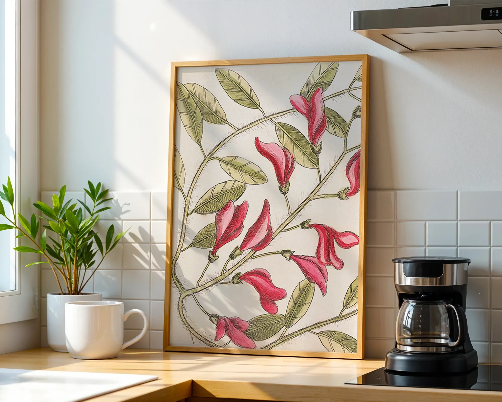 Crimson Botanical Vine — room view 1