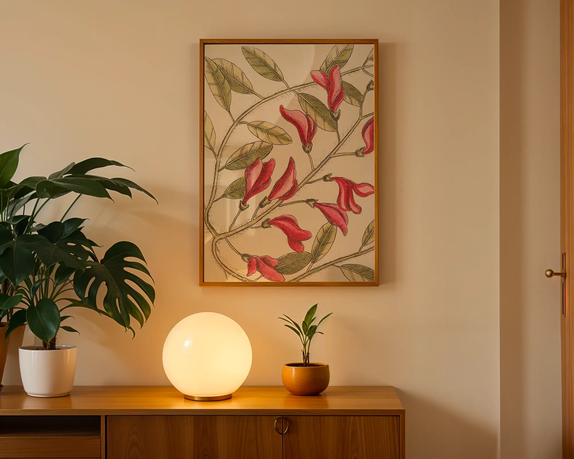Crimson Botanical Vine — room view 3
