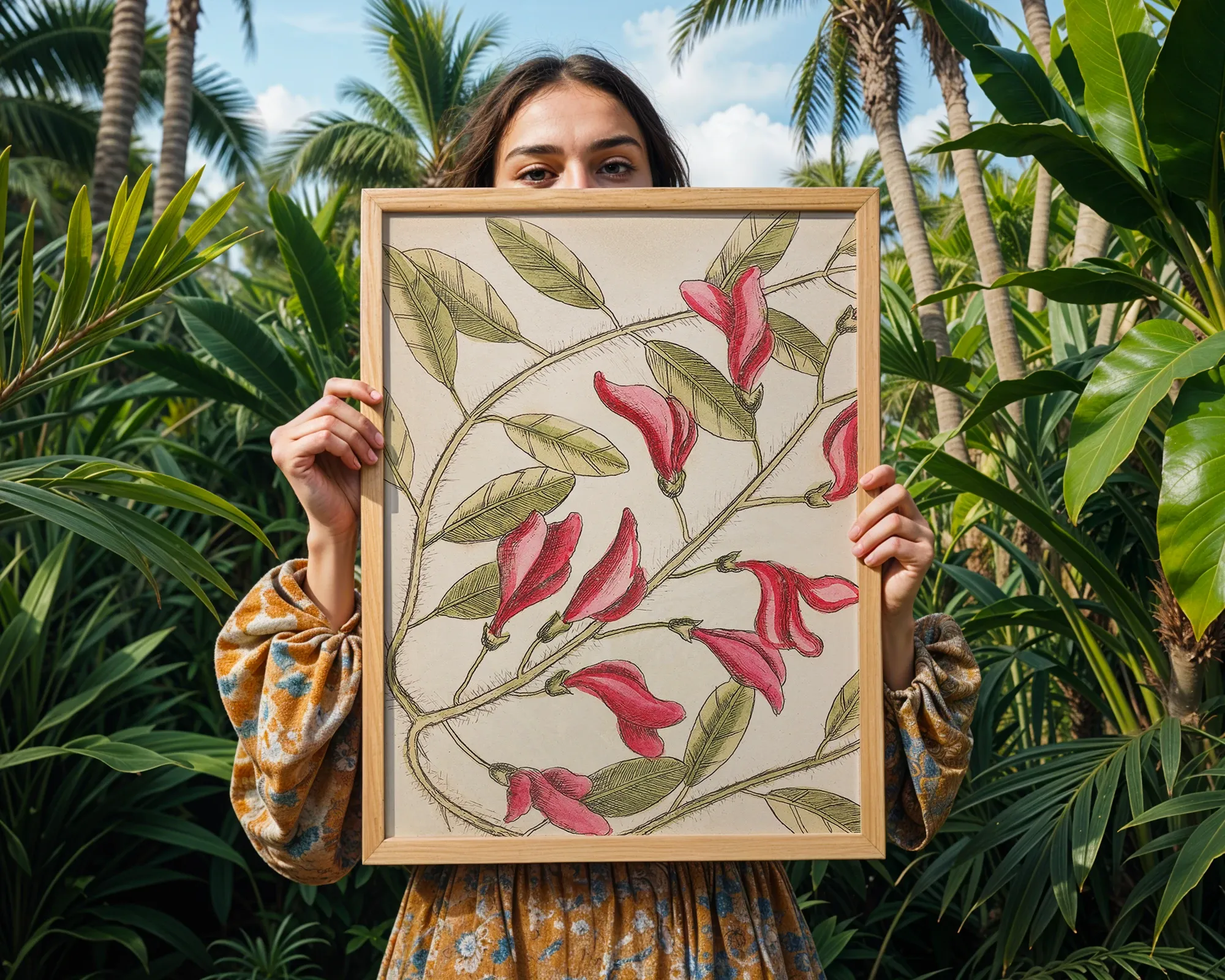 Crimson Botanical Vine — room view 5