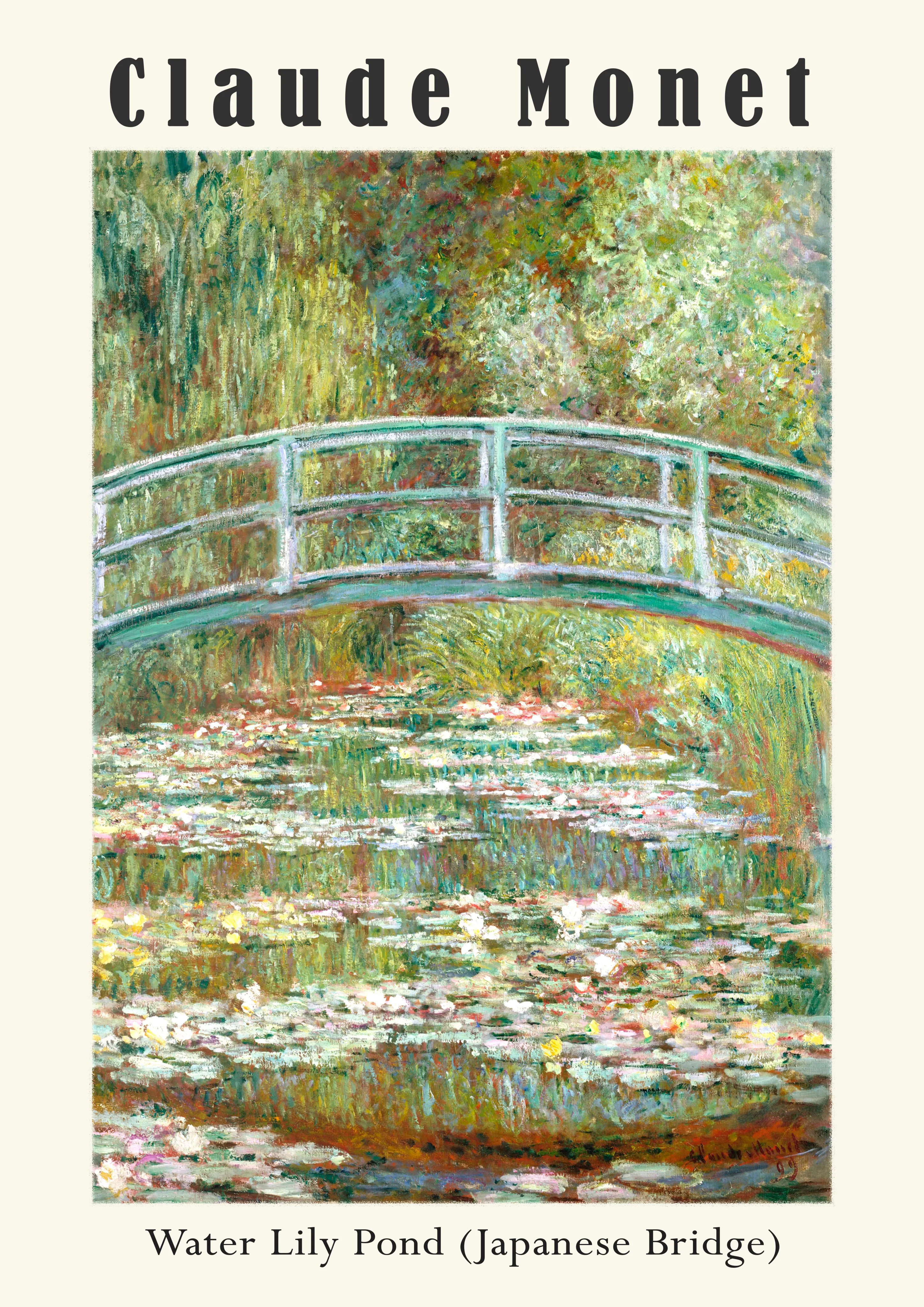 Water Lily Pond (Japanese Bridge) — Poster edition