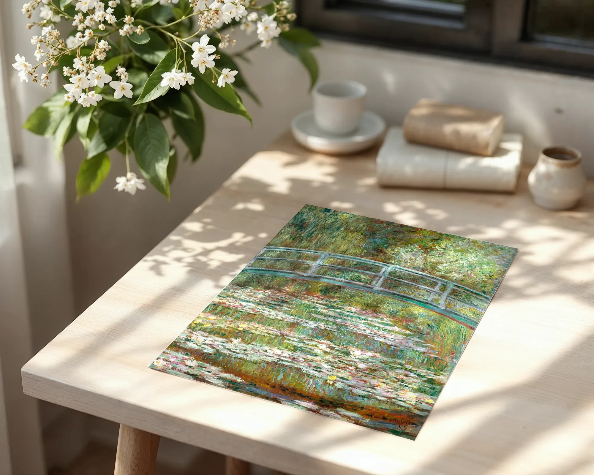 Water Lily Pond (Japanese Bridge) — Print edition, room view 6