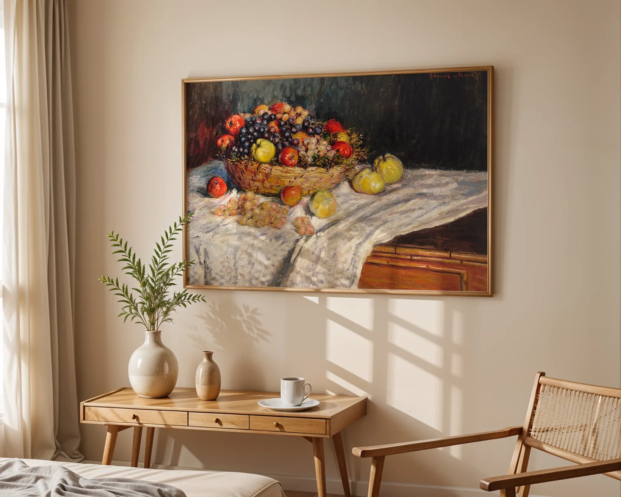Still Life with Apples and Grapes — Print edition, room view 1