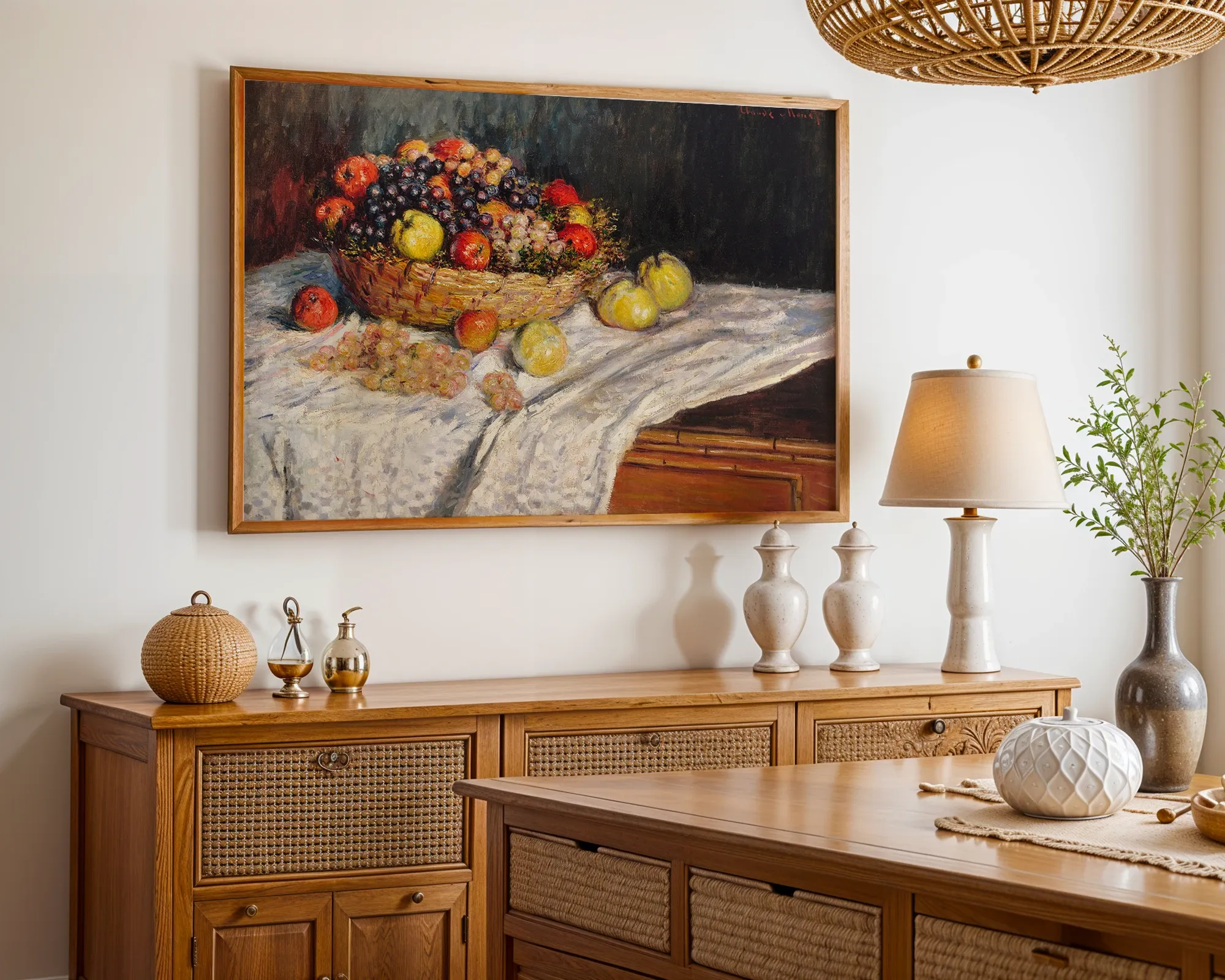 Still Life with Apples and Grapes — Print edition, room view 4