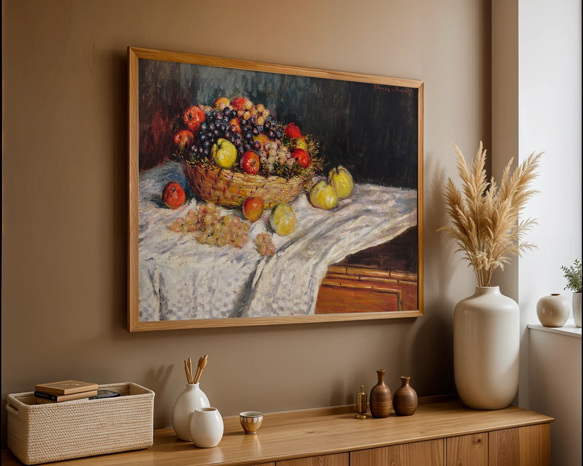 Still Life with Apples and Grapes — Print edition, room view 5