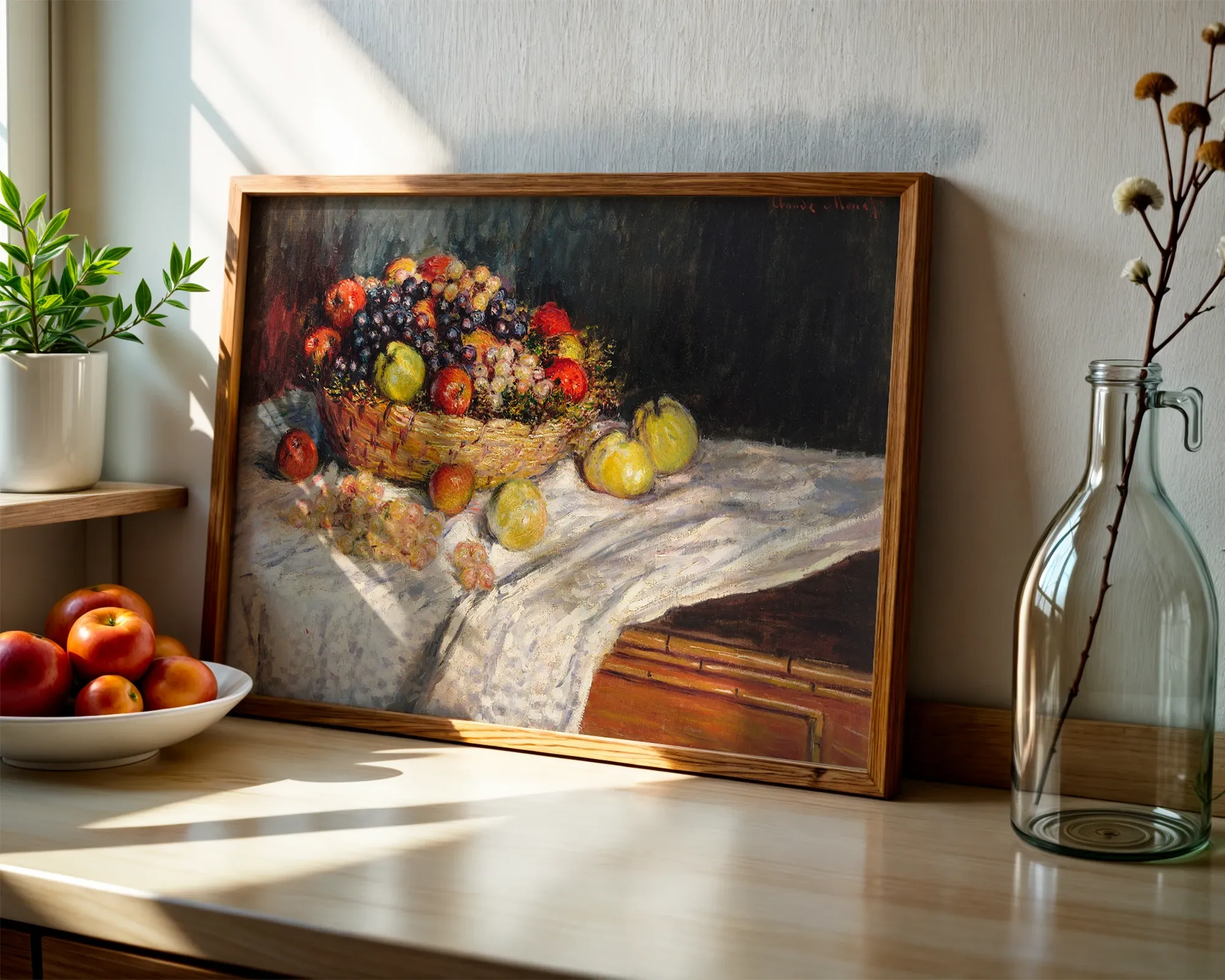 Still Life with Apples and Grapes — Print edition, room view 6