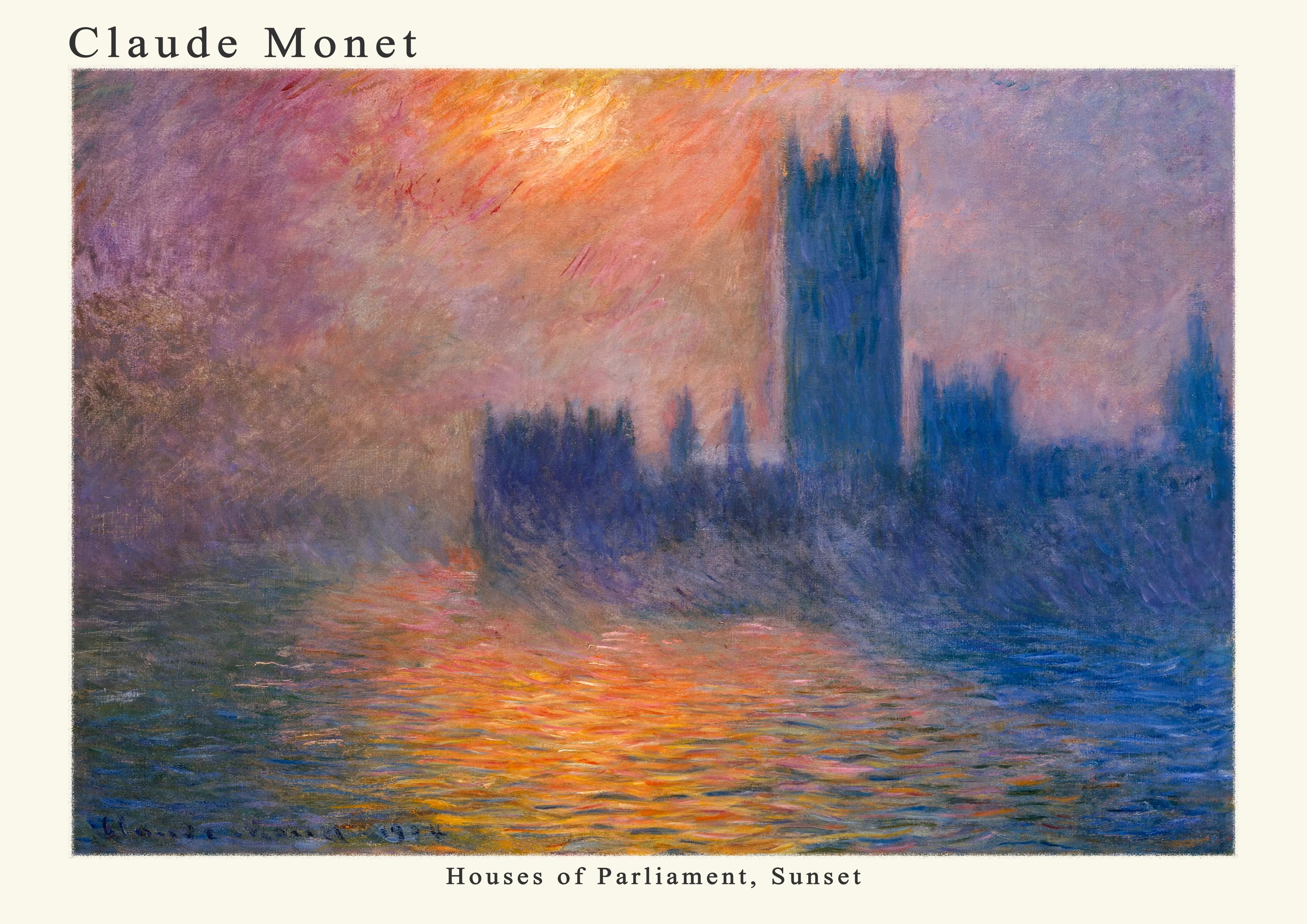 Houses of Parliament, Sunset — Poster edition