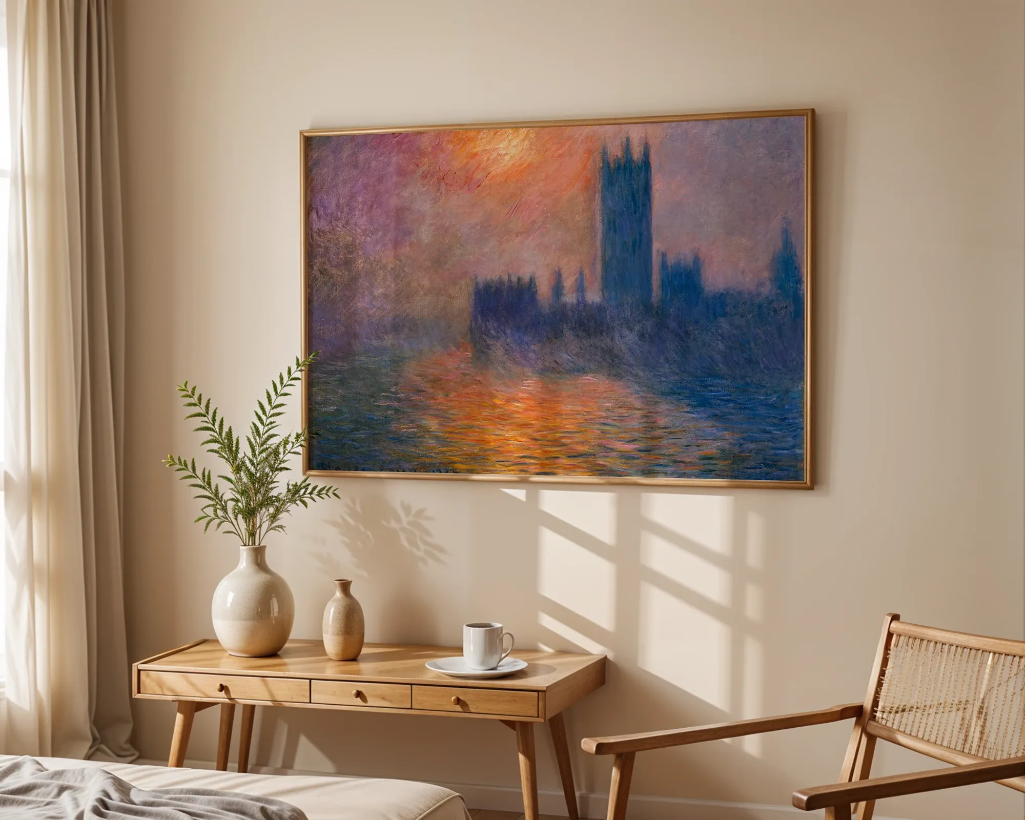 Houses of Parliament, Sunset — Print edition, room view 1