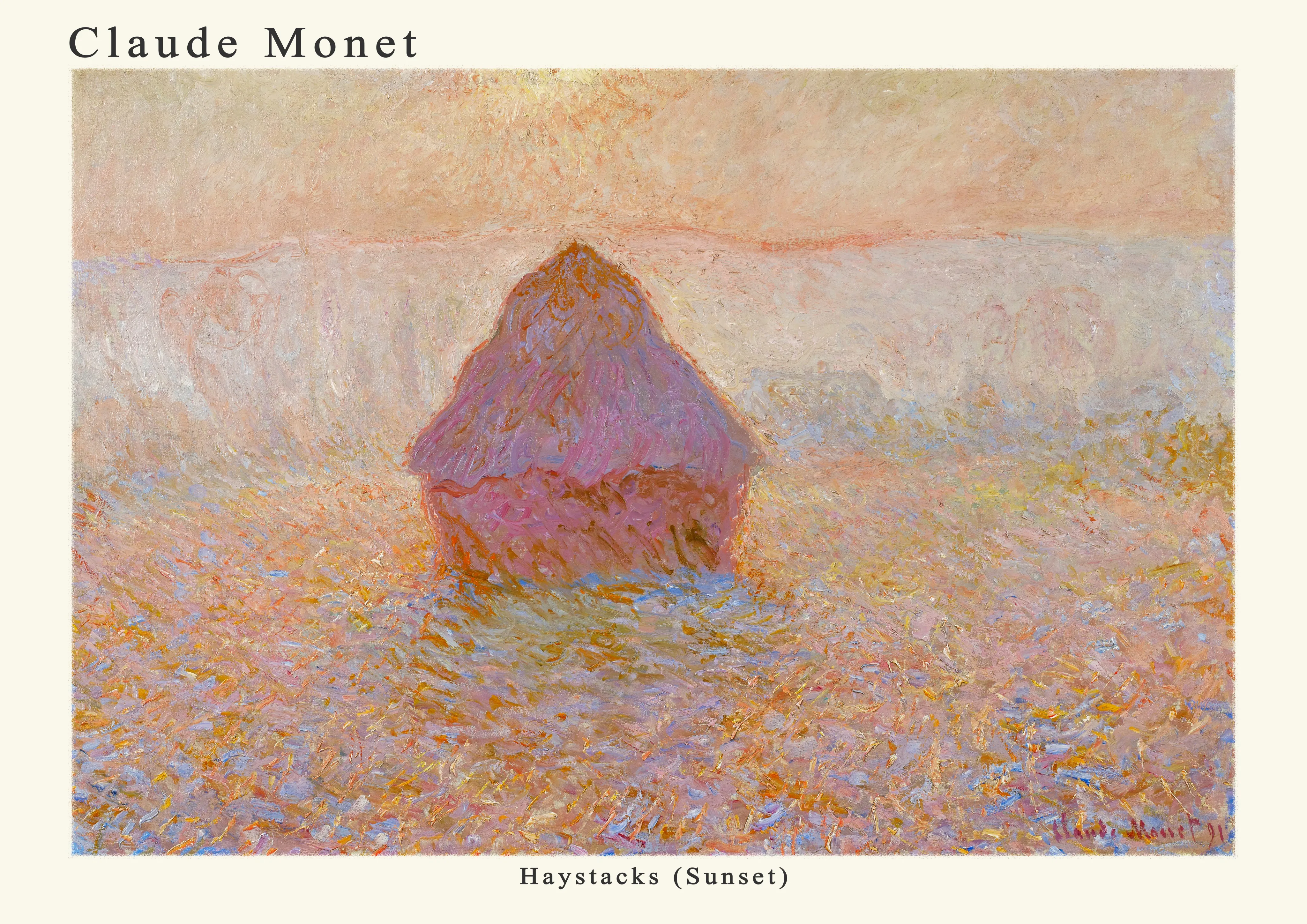 Haystacks (Sunset) — Poster edition