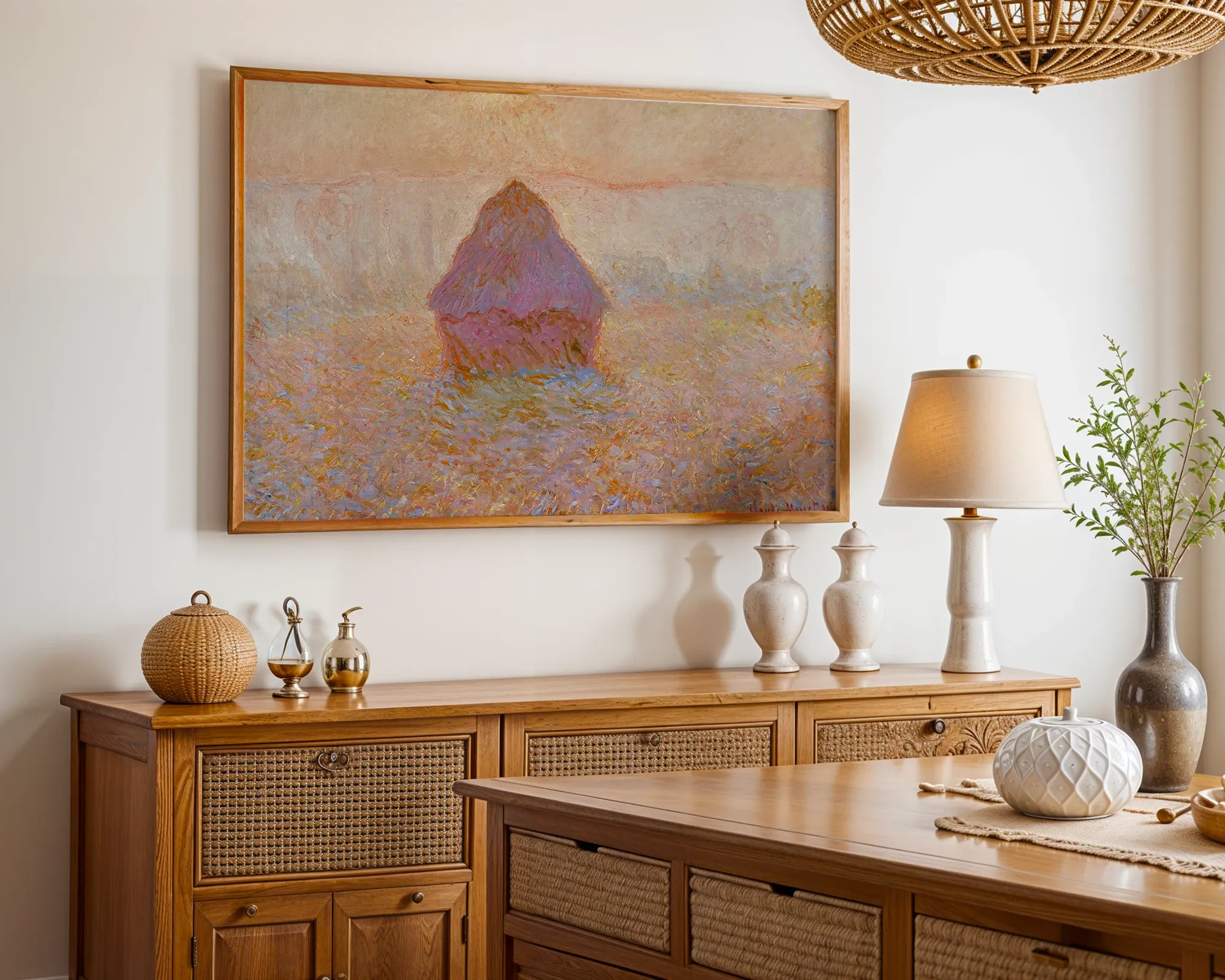 Haystacks (Sunset) — Print edition, room view 4