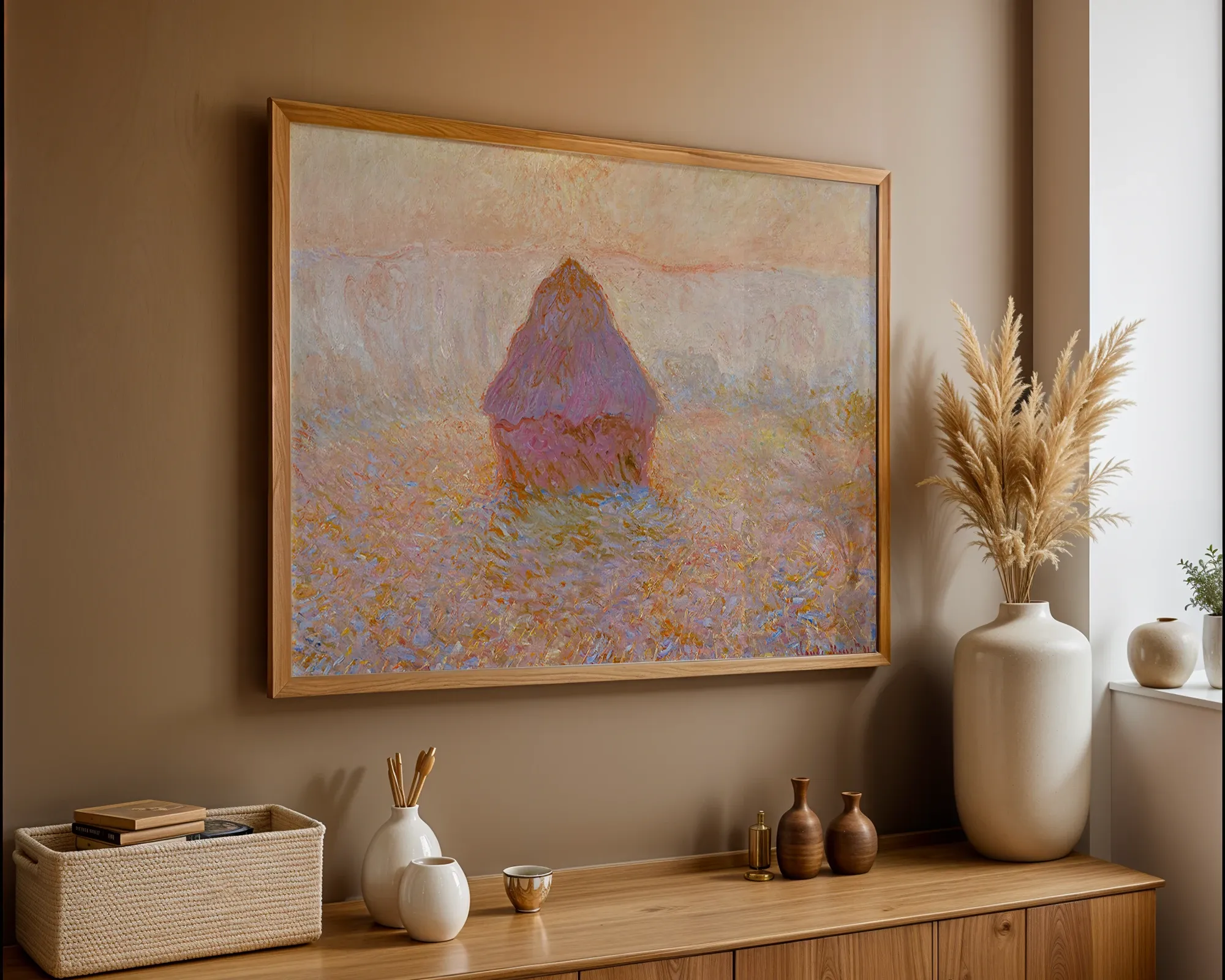Haystacks (Sunset) — Print edition, room view 5