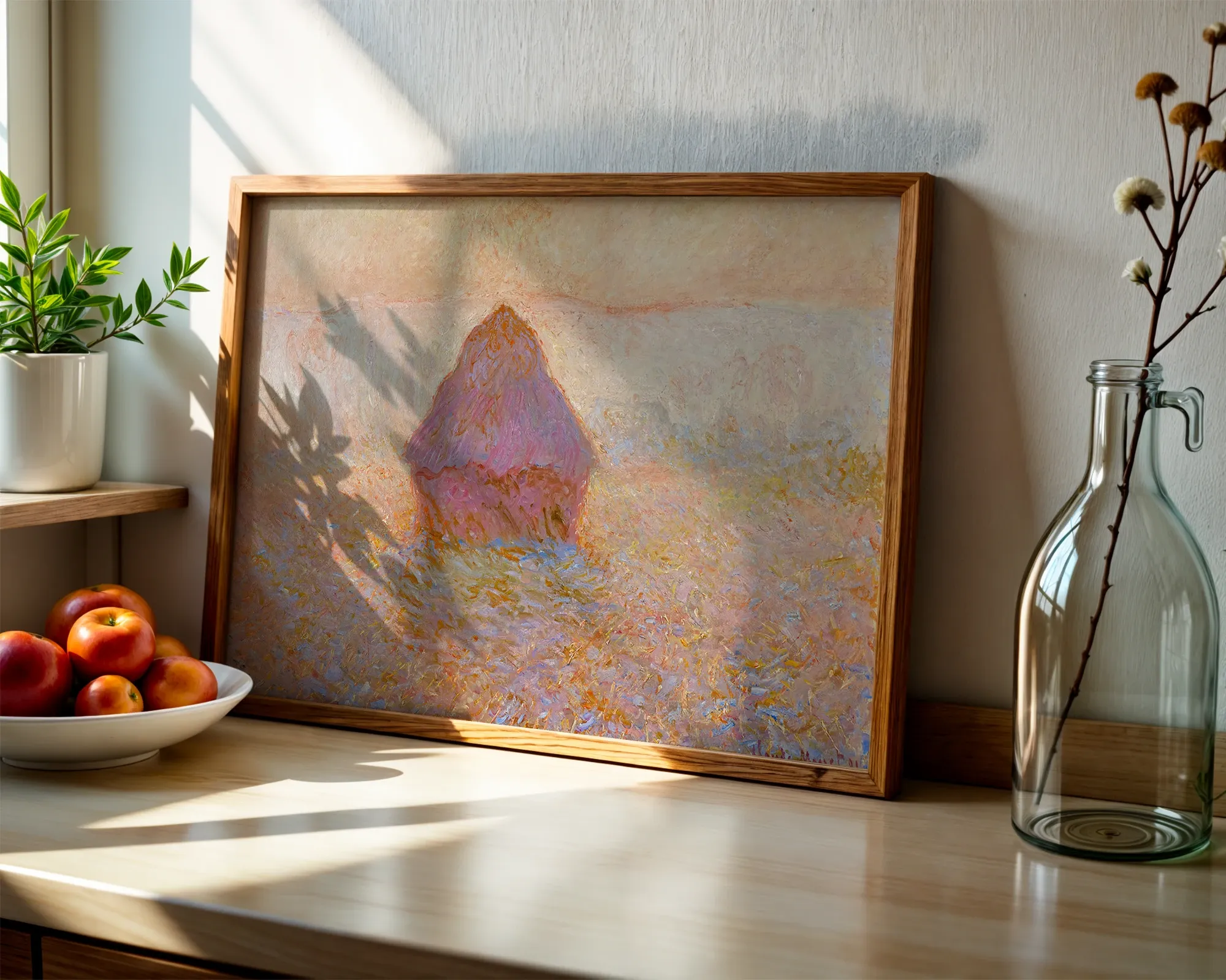 Haystacks (Sunset) — Print edition, room view 6