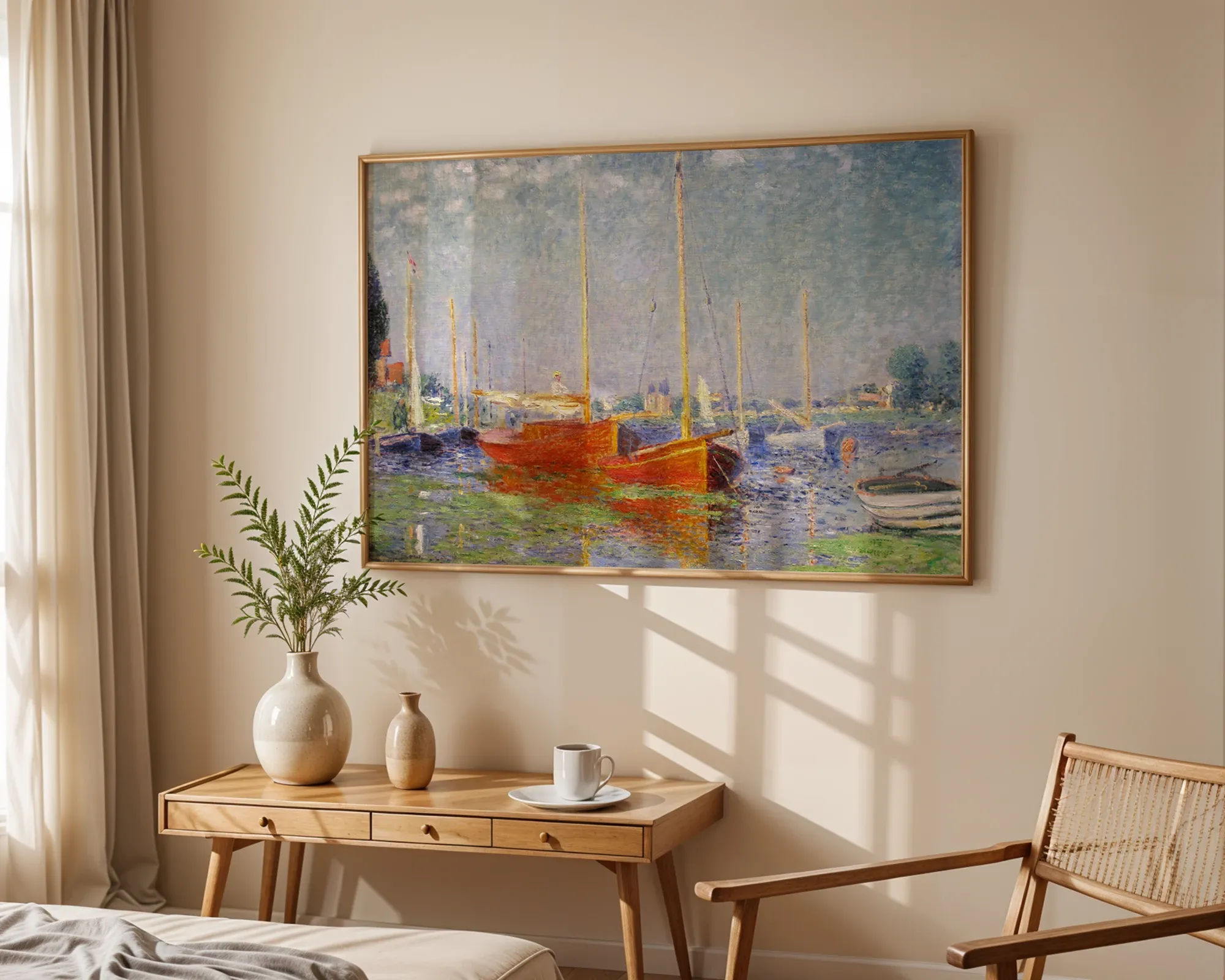 Red Boats, Argenteuil — Print edition, room view 1