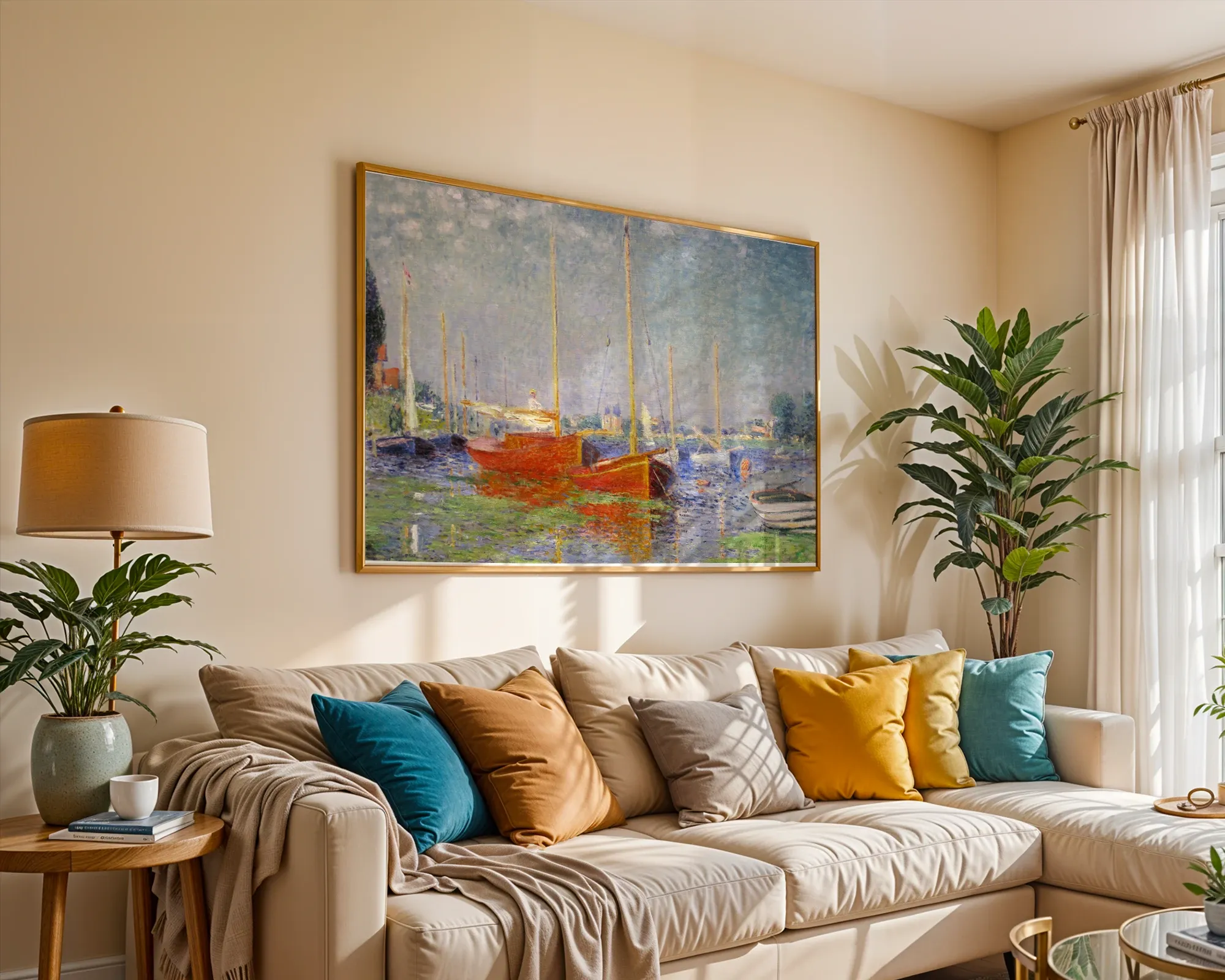 Red Boats, Argenteuil — Print edition, room view 2