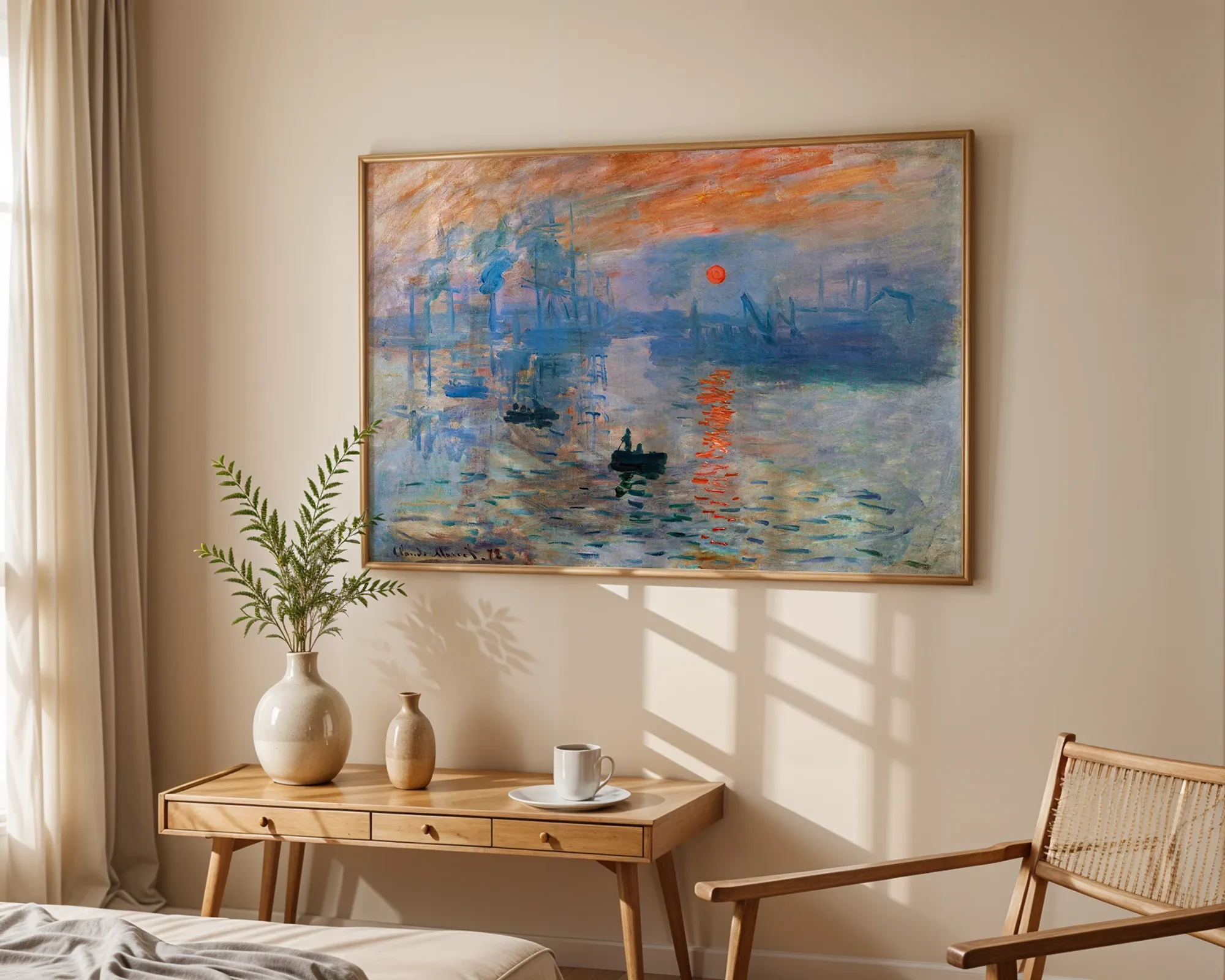 Impression, Sunrise — Print edition, room view 1