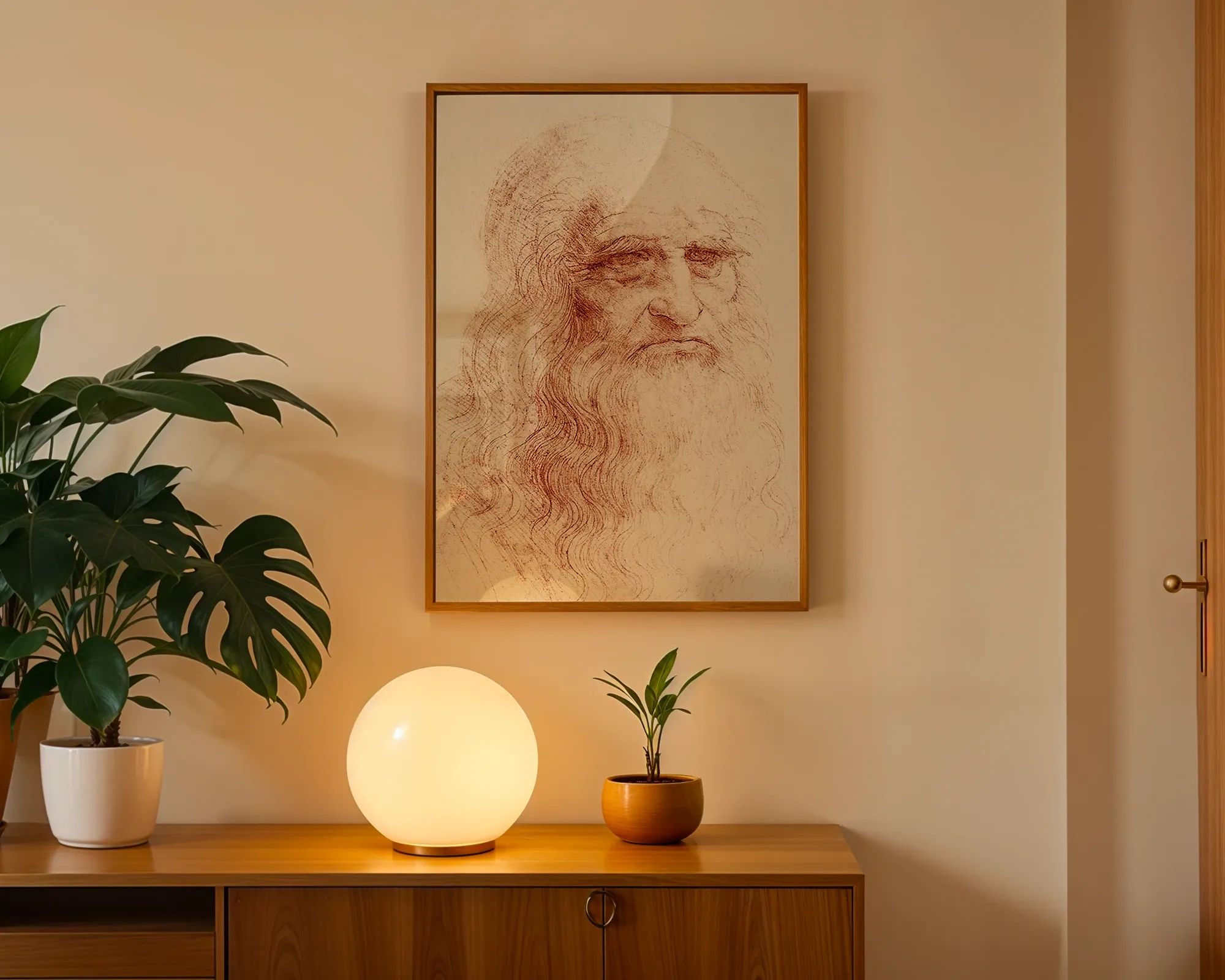 Portrait of a Man in Red Chalk — room view 3