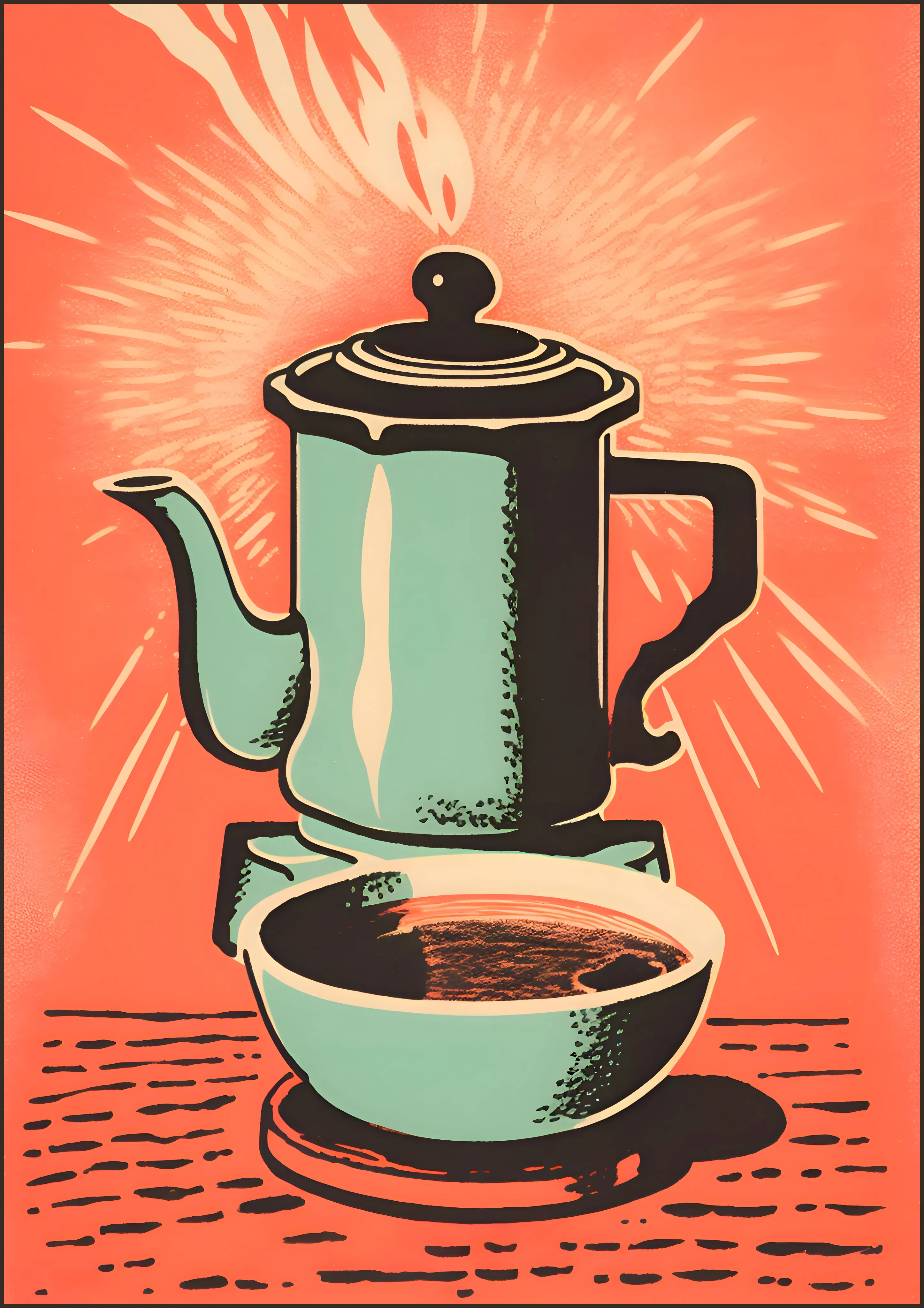 Vintage Coffee Pot Print — Exclusive 2 art print
