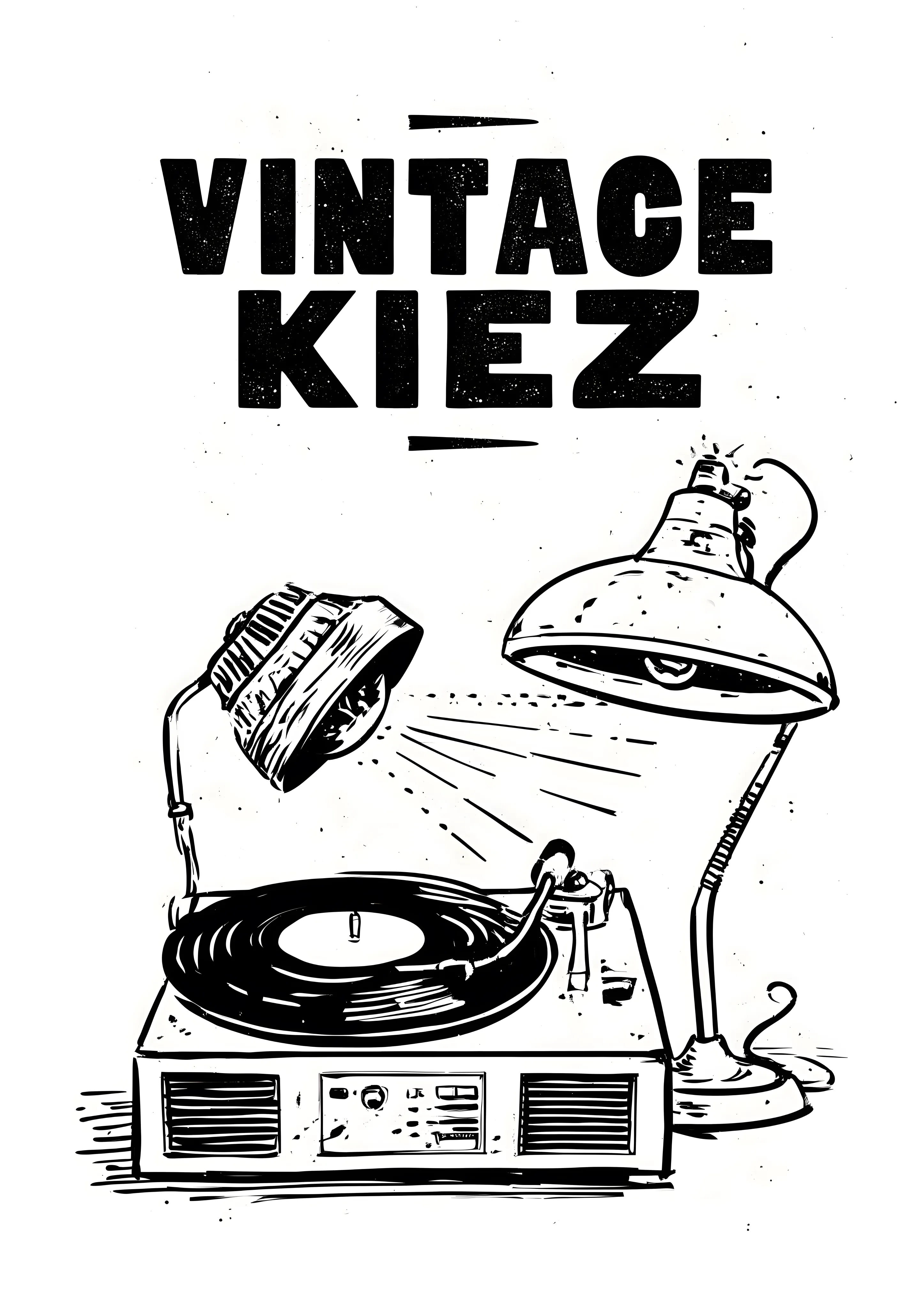 Vintage Kiez Record Player — Exclusive 2 art print