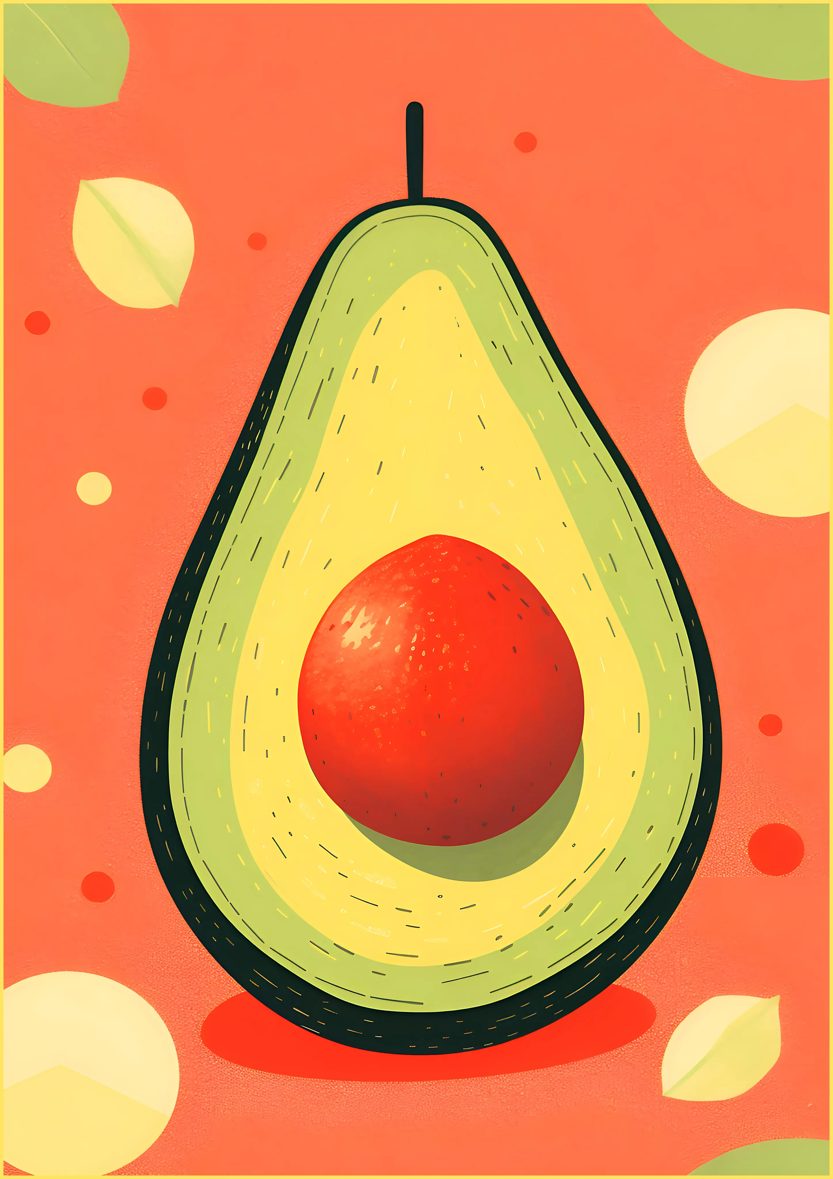 Graphic Avocado Print — Exclusive 2 art print