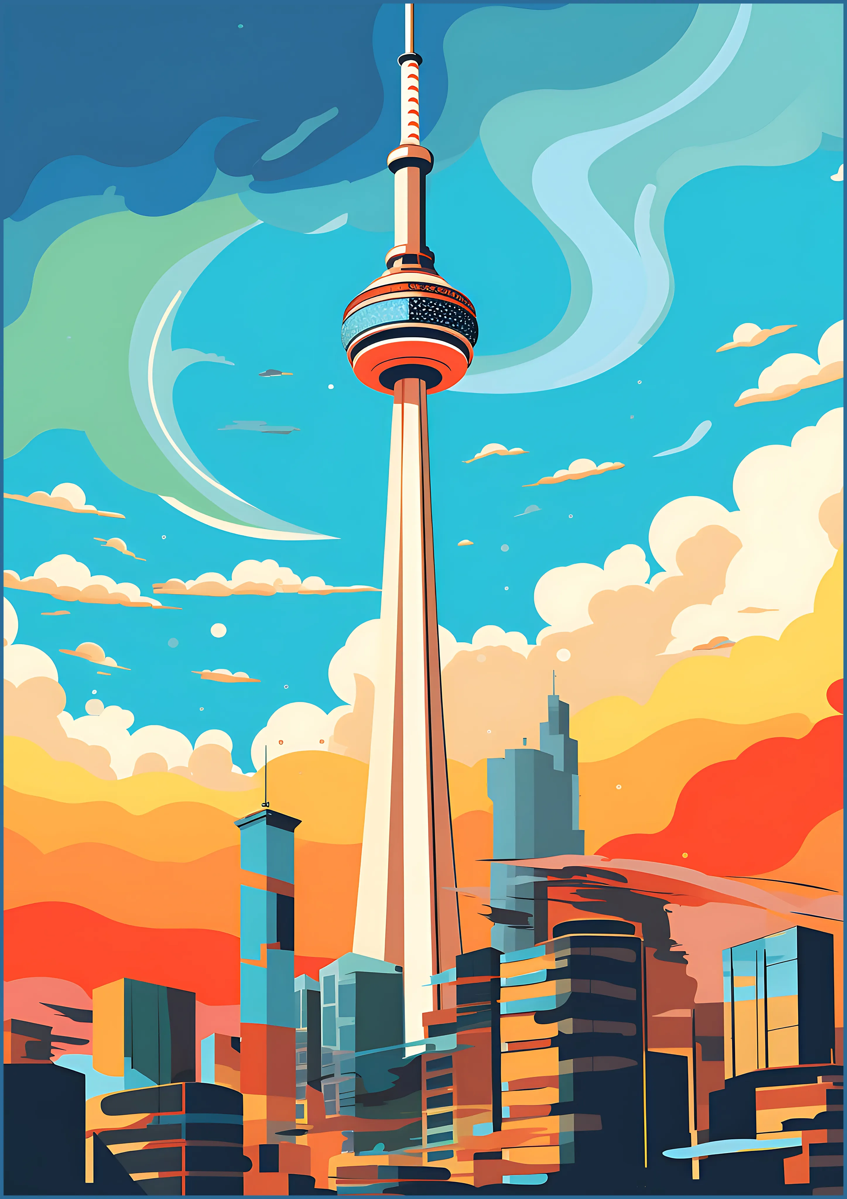 Toronto Tower at Sunset — Exclusive 2 art print