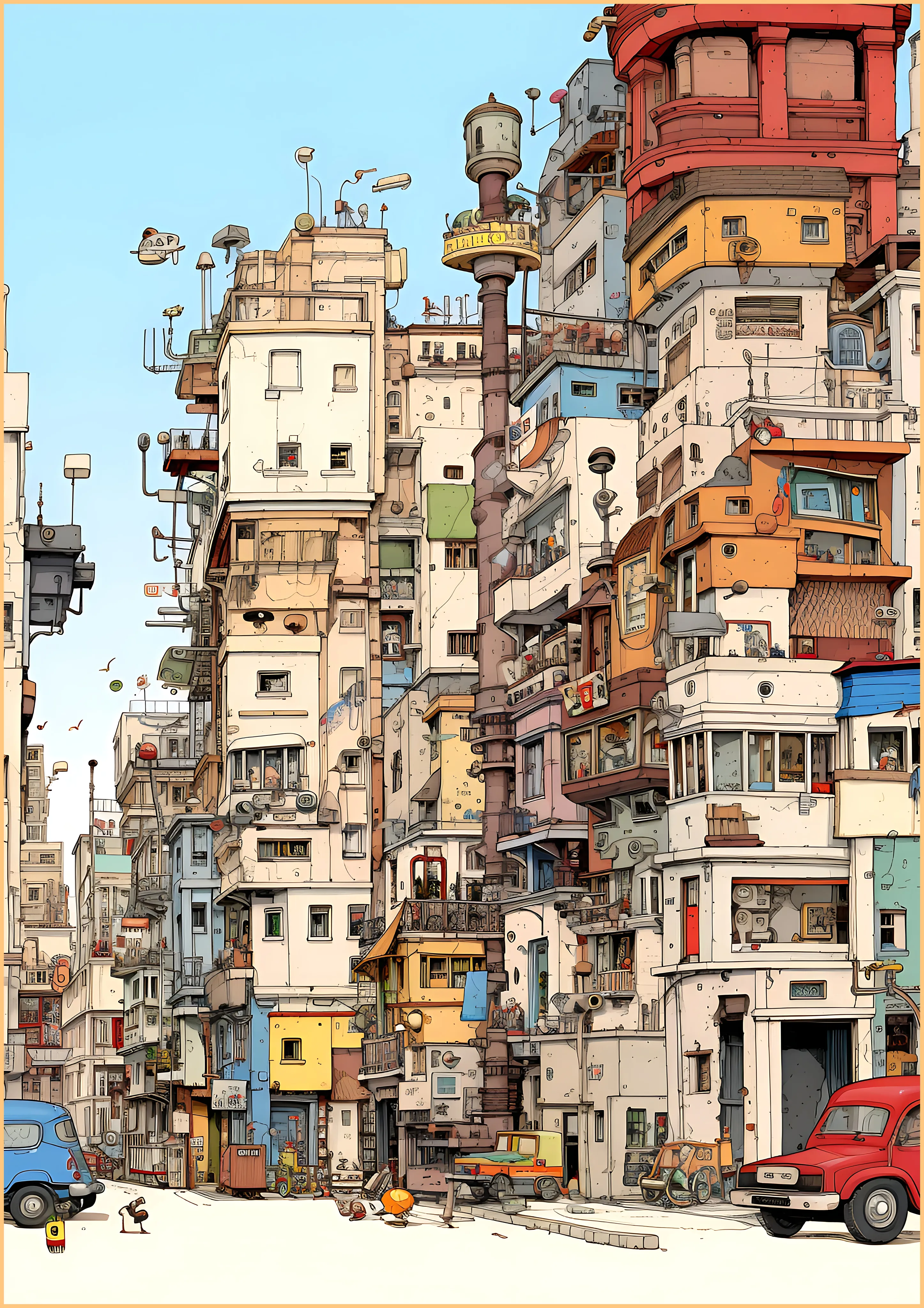 Intricate Futuristic Cityscape — Exclusive 2 art print