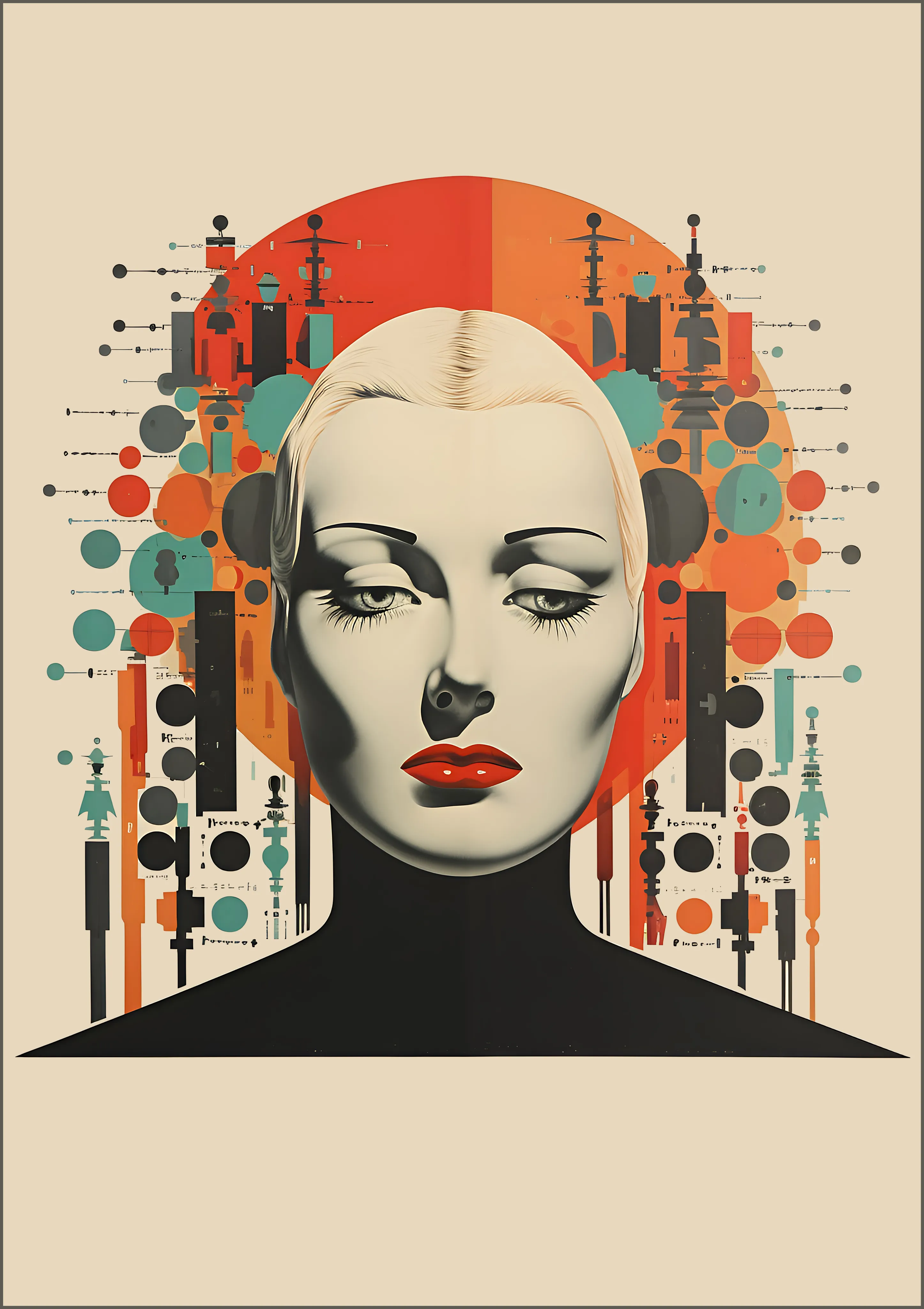 Art Deco Modern Portrait — Exclusive 2 art print