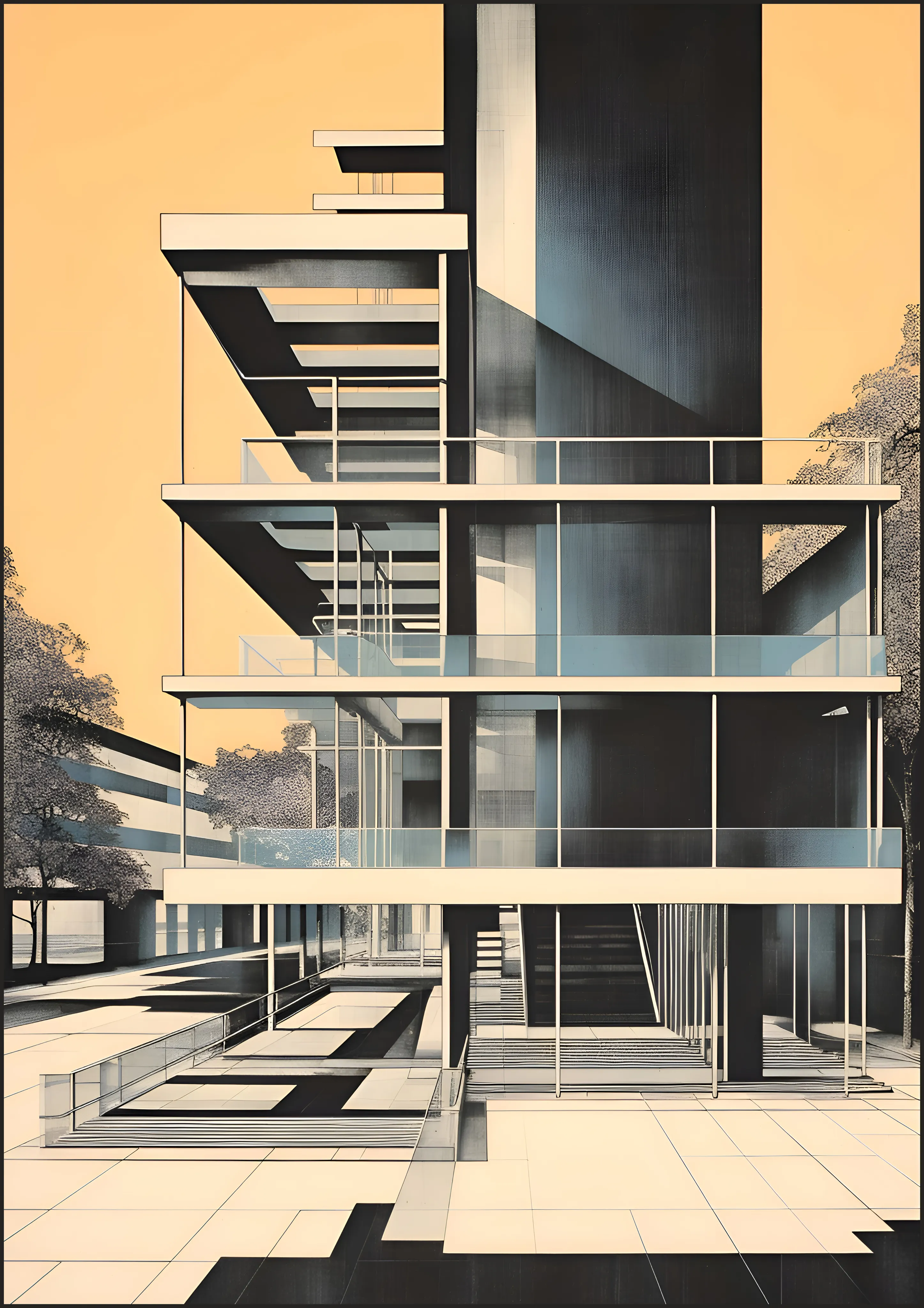 Modernist Architectural Perspective — Exclusive 2 art print