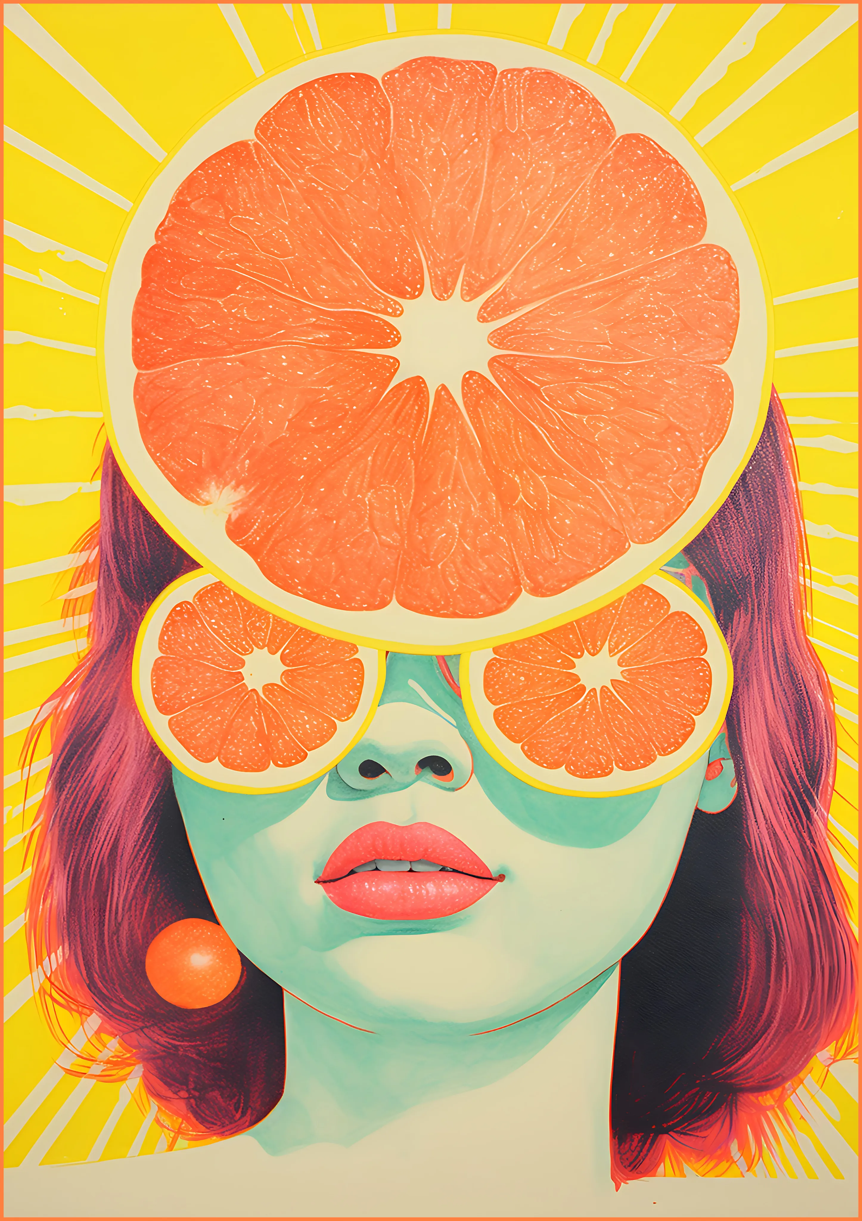 Citrus Sunburst Portrait — Exclusive 2 art print
